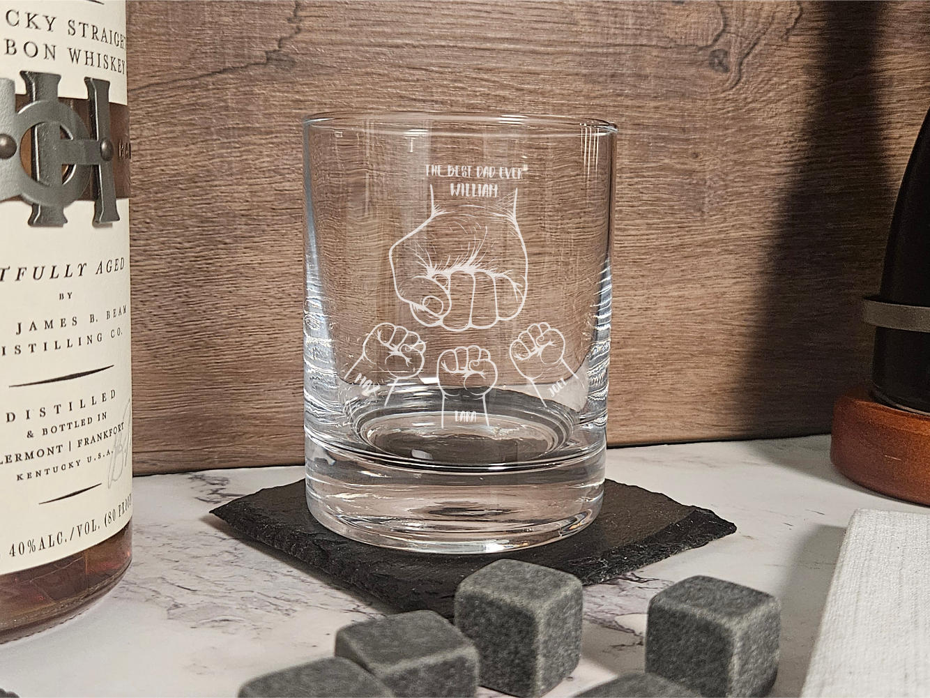 Custom Whiskey Set, Engraving wooden box - Special Gift for Father’s Day or Dad Birthday - DD012