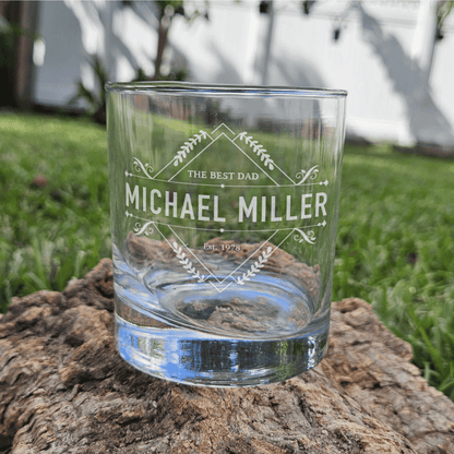 Personalized Whiskey Glasses Make Dad's Day with a Unique Gift for the Best Dad - DM073