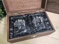 Custom Father’s Day Whiskey Set, wooden box - Engraved Gifts for Dad  - DD003