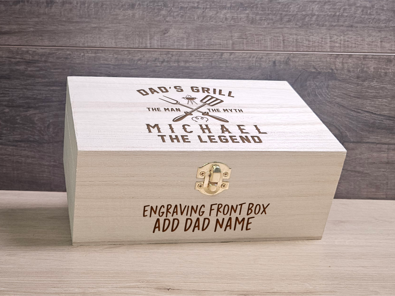 Personalized Whiskey Set for Dad with wooden box - Gift for Birthday or any special day - DD004