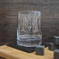 Custom Engraved Whiskey Glass 11 oz - Personalized Monogram for him