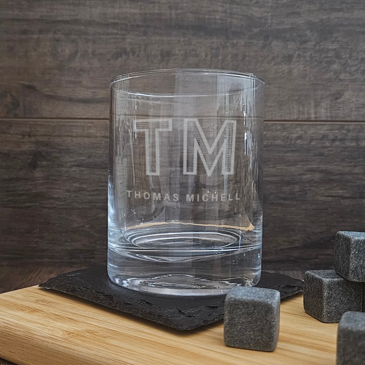 Custom Engraved Whiskey Glass - Personalized Gift for Him