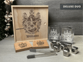 Create Your Own Custom Coat of Arms Whiskey Set – Design Your Own Heritage Crest Engraved Gift Box