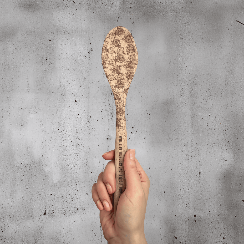 Personalized Kitchen Spoon | Engraved with Beetroot pattern