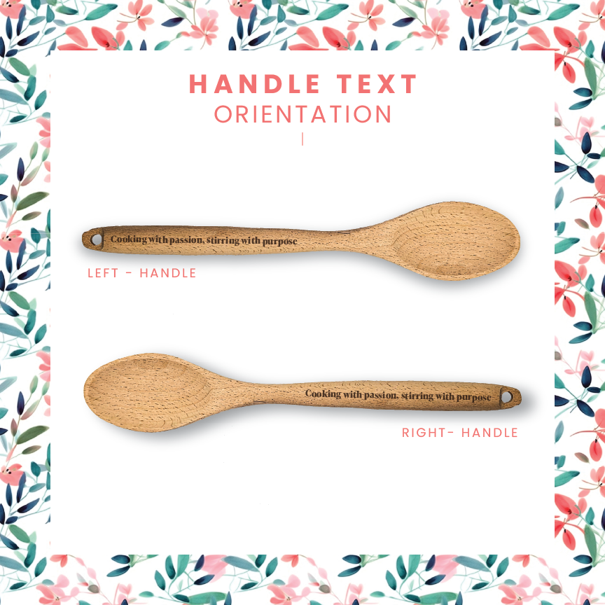 Personalized Kitchen Spoon | Engraved with Beetroot pattern