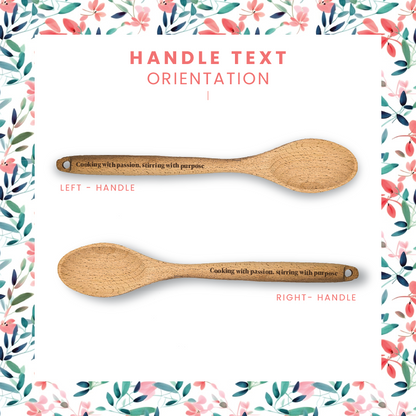 Personalized Kitchen Wooden Spoon | Engraved with coffee Beans