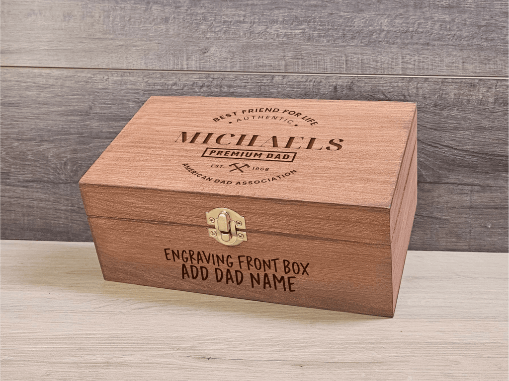 Whiskey Glasses Set – Personalized Engraved with Wooden Gift Box
 – Custom Laser-Etched Glassware