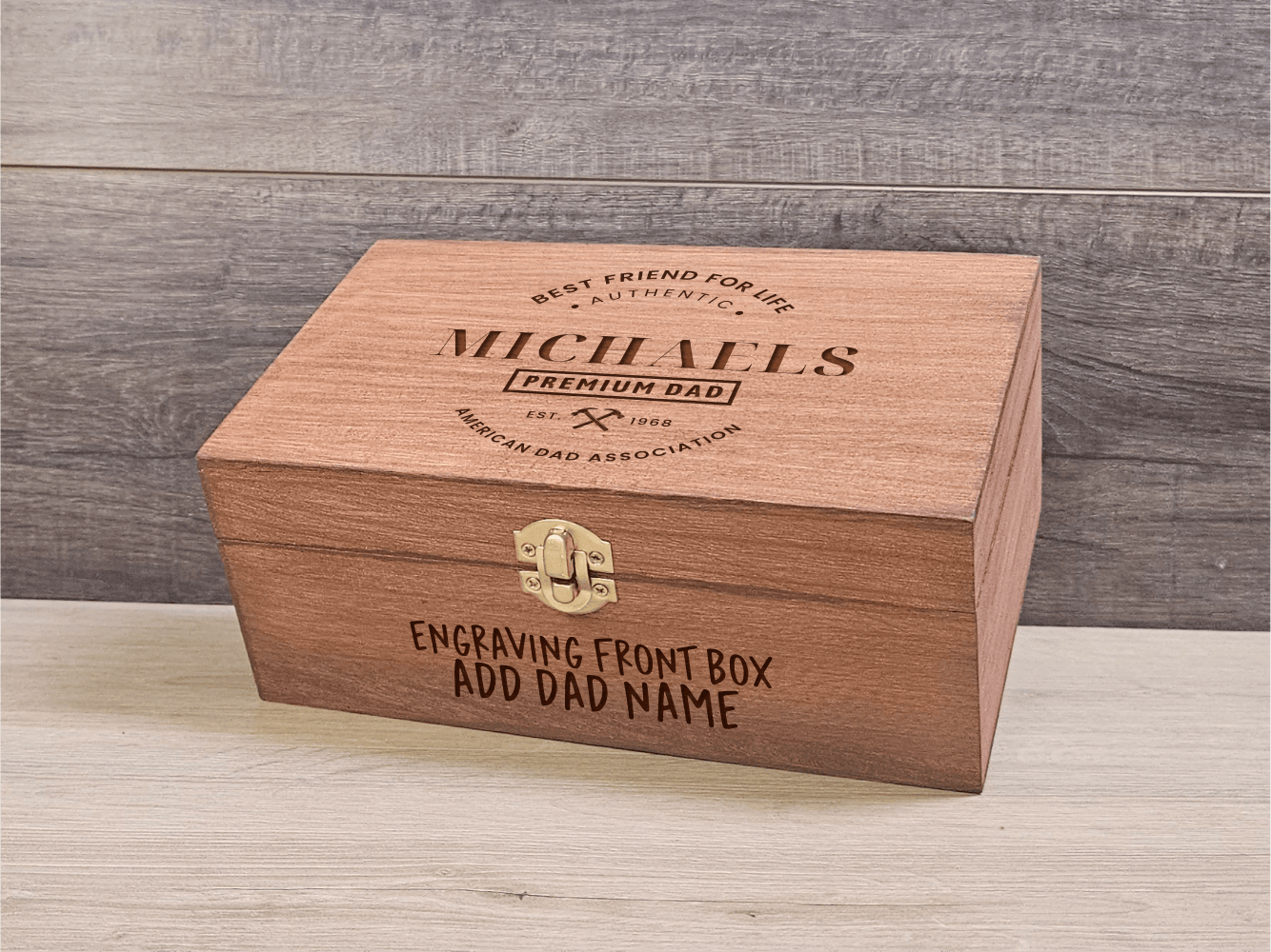 Custom Whiskey Glasses with wooden box - Perfect Gift for Father's Birthday - DD001