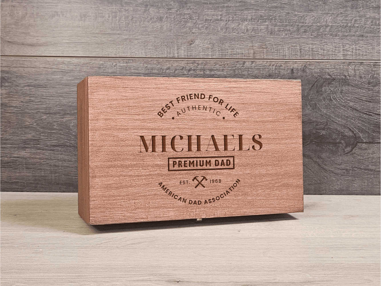 Custom Whiskey Glasses, wooden box - Perfect Gift for Father's Day - DD002