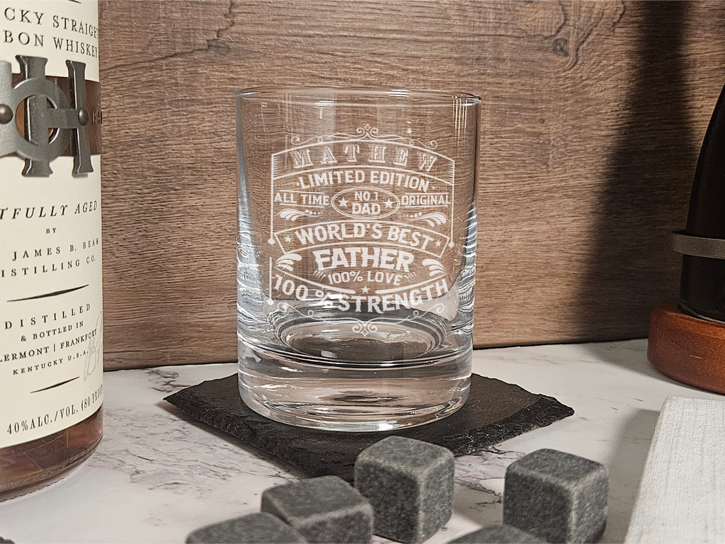 Custom Father’s Day Whiskey Set, wooden box - Gift for Dad, Father’s Day or Dad Birthday - DD008