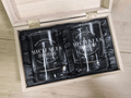 Whiskey Glasses Set – Personalized Engraved with Wooden Gift Box
 – Custom Laser-Etched Glassware