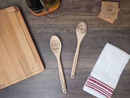 Engraved Custom Wooden Kitchen Utensils