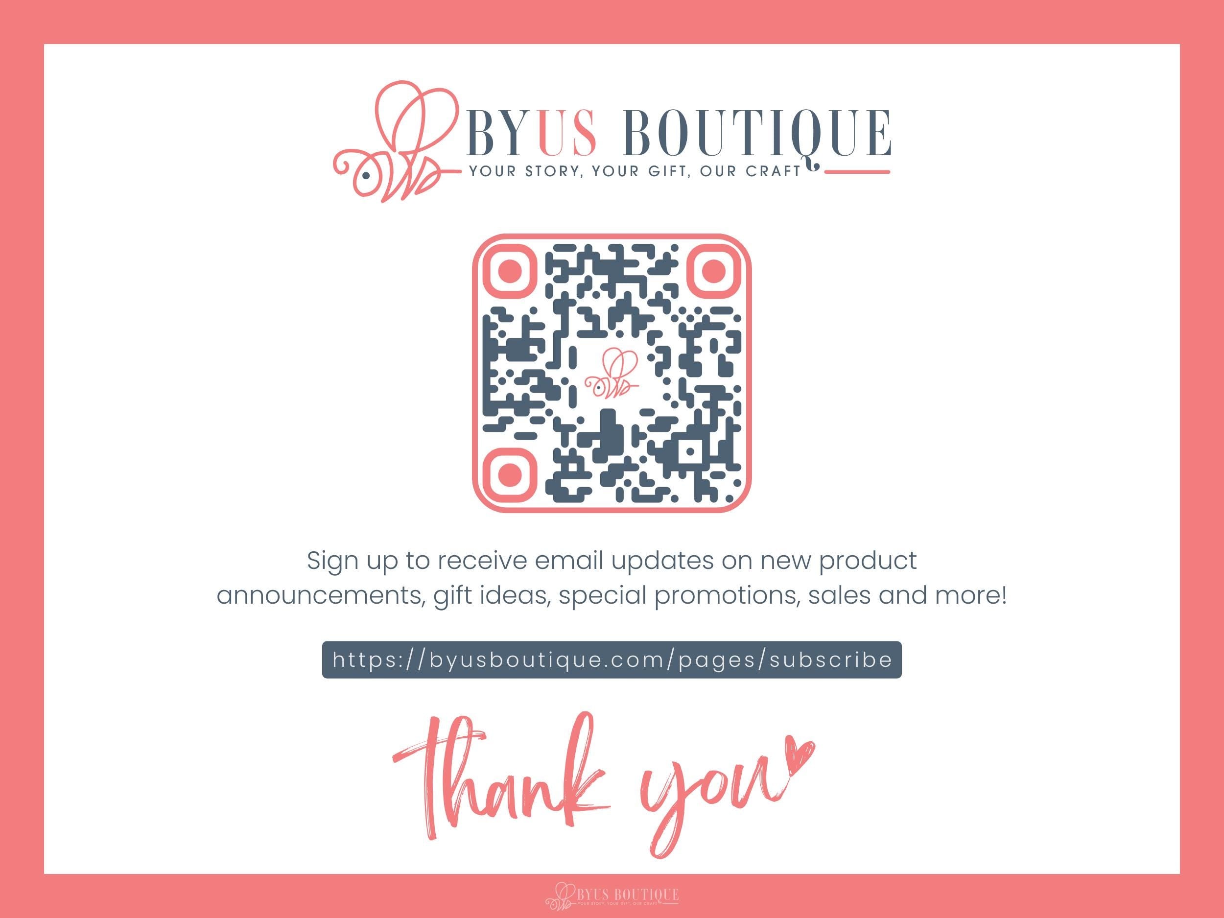 a thank card with a qr code on it